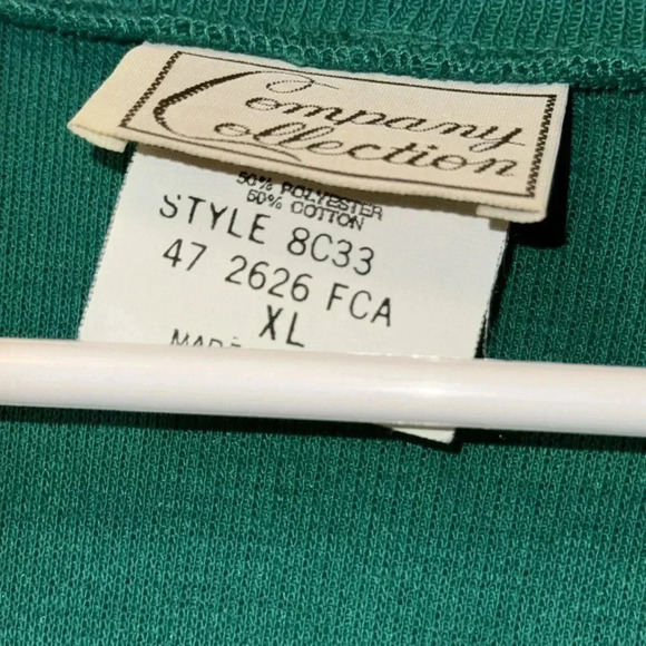 VTG Made in USA Country Collection WMN’s Sweater Cardigan Top XL Blue/Blk/Grn - Picture 9 of 17